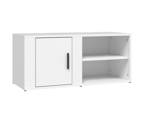 Mueble para TV madera contrachapada blanco 80x31,5x36 cm