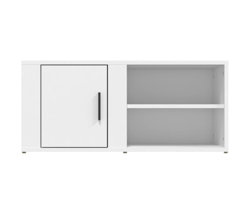 Mueble para TV madera contrachapada blanco 80x31,5x36 cm