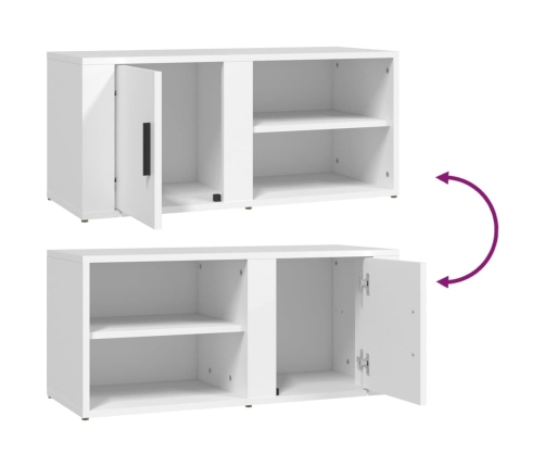 Muebles para TV 2 uds madera contrachapada blanco 80x31,5x36 cm