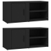 vidaXL Muebles para TV 2 uds madera contrachapada negro 80x31,5x36 cm