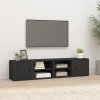 vidaXL Muebles para TV 2 uds madera contrachapada negro 80x31,5x36 cm