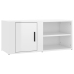 Mueble de TV madera contrachapada blanco brillo 80x31,5x36 cm