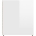 Mueble de TV madera contrachapada blanco brillo 80x31,5x36 cm