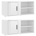 Muebles para TV 2 uds madera blanco brillo 80x31,5x36 cm