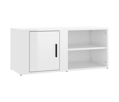 Muebles para TV 2 uds madera blanco brillo 80x31,5x36 cm