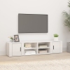 vidaXL Muebles para TV 2 uds madera blanco brillo 80x31,5x36 cm