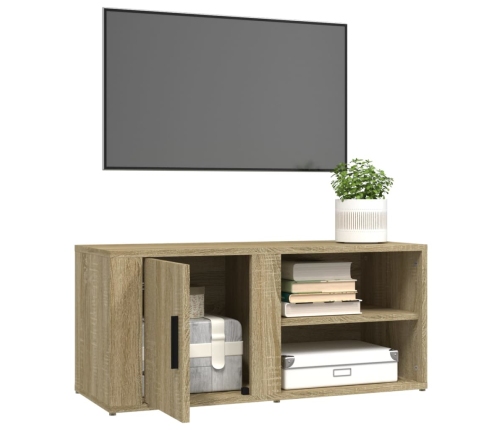 Mueble para TV madera contrachapada roble Sonoma 80x31,5x36 cm