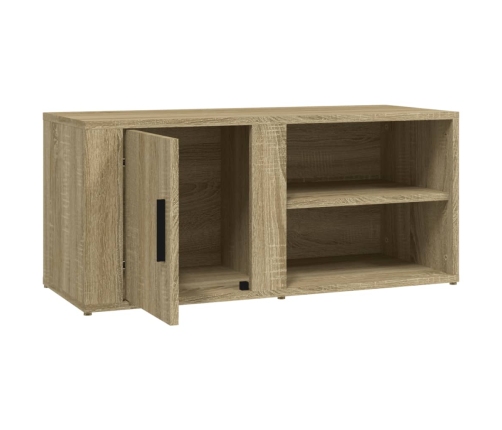 Mueble TV 2 uds madera contrachapada roble Sonoma 80x31,5x36 cm