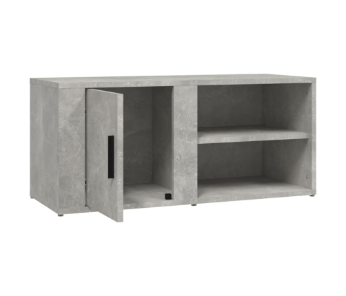 vidaXL Mueble para TV madera contrachapada gris hormigón 80x31,5x36 cm