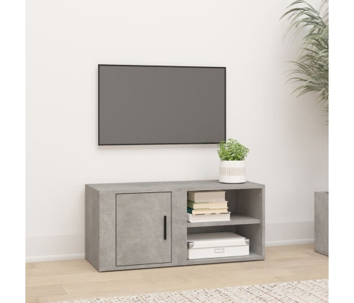 vidaXL Mueble para TV madera contrachapada gris hormigón 80x31,5x36 cm