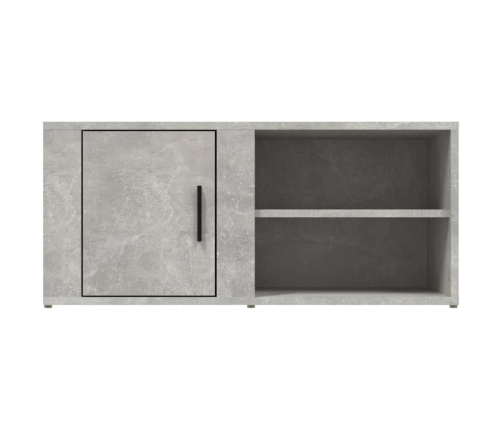 Mueble TV 2 uds madera contrachapada gris hormigón 80x31,5x36cm