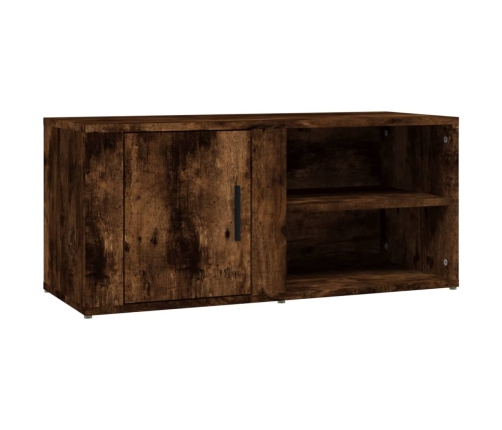 Mueble para TV madera contrachapada roble ahumado 80x31,5x36 cm