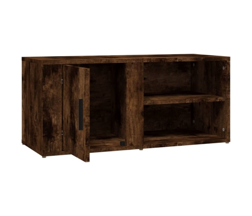 Mueble para TV madera contrachapada roble ahumado 80x31,5x36 cm