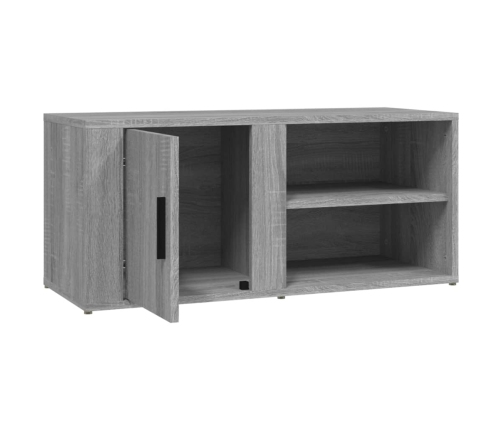 Mueble para TV madera contrachapada gris Sonoma 80x31,5x36 cm