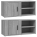 Mueble TV 2 uds madera contrachapada gris Sonoma 80x31,5x36 cm