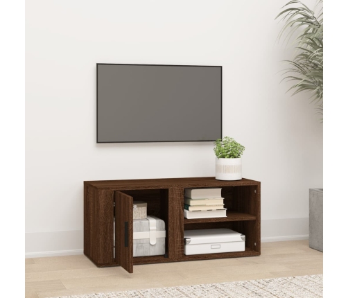 vidaXL Mueble para TV madera contrachapada roble marrón 80x31,5x36 cm