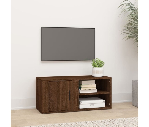 vidaXL Mueble para TV madera contrachapada roble marrón 80x31,5x36 cm