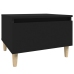 Mesa auxiliar de madera contrachapada negro 50x46x35 cm