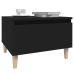 Mesa auxiliar de madera contrachapada negro 50x46x35 cm