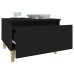 Mesa auxiliar de madera contrachapada negro 50x46x35 cm