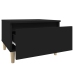 vidaXL Mesa auxiliar de madera contrachapada negro 50x46x35 cm