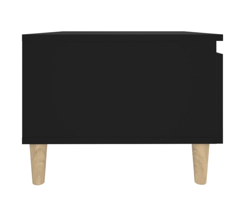 vidaXL Mesa auxiliar de madera contrachapada negro 50x46x35 cm