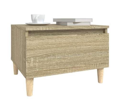 Mesa auxiliar madera contrachapada roble Sonoma 50x46x35 cm