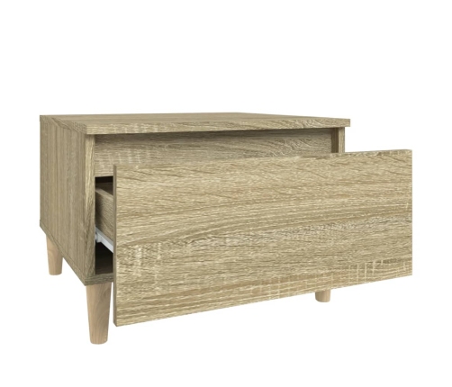 Mesa auxiliar madera contrachapada roble Sonoma 50x46x35 cm