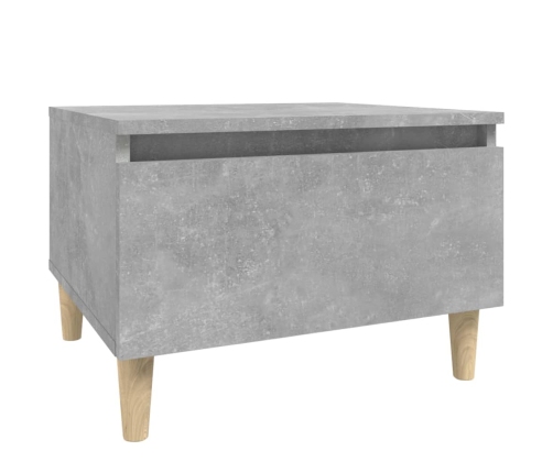 vidaXL Mesa auxiliar de madera contrachapada gris hormigón 50x46x35 cm