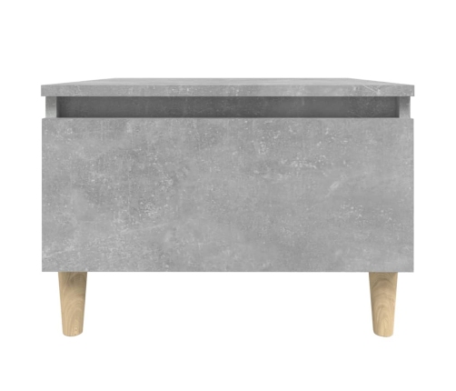 Mesa auxiliar de madera contrachapada gris hormigón 50x46x35 cm