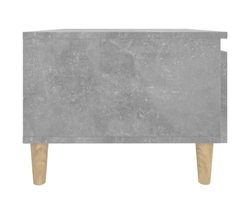 vidaXL Mesa auxiliar de madera contrachapada gris hormigón 50x46x35 cm