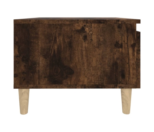 Mesa auxiliar madera contrachapada roble ahumado 50x46x35 cm