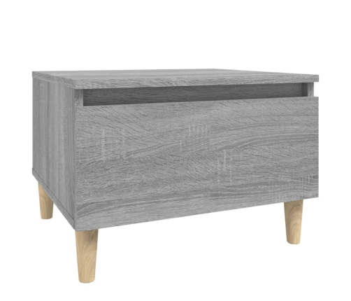 Mesa auxiliar madera contrachapada gris Sonoma 50x46x35 cm