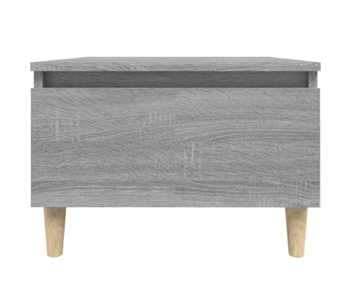 Mesa auxiliar madera contrachapada gris Sonoma 50x46x35 cm