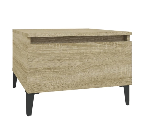 Mesa auxiliar madera contrachapada roble Sonoma 50x46x35 cm