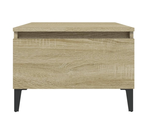 vidaXL Mesa auxiliar madera contrachapada roble Sonoma 50x46x35 cm