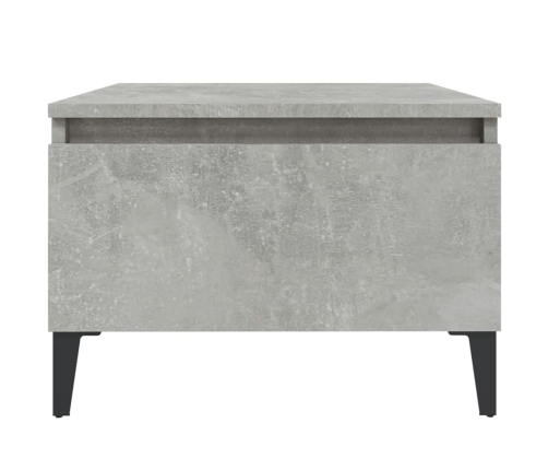 Mesa auxiliar de madera contrachapada gris hormigón 50x46x35 cm