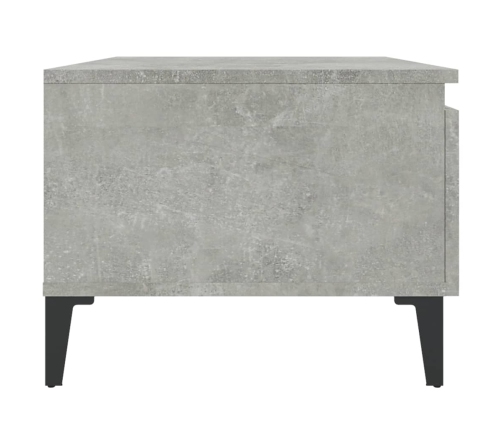 Mesa auxiliar de madera contrachapada gris hormigón 50x46x35 cm