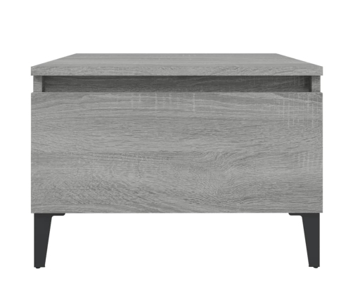 Mesa auxiliar madera contrachapada gris Sonoma 50x46x35 cm