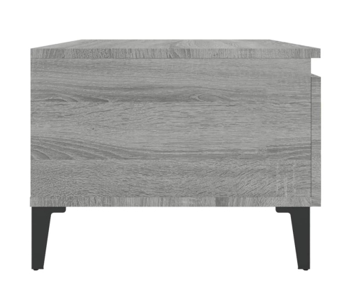 vidaXL Mesa auxiliar madera contrachapada gris Sonoma 50x46x35 cm