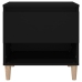 vidaXL Mesita de noche madera contrachapada negro 50x46x50 cm