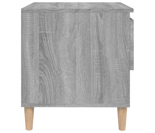 Mesita de noche madera contrachapada gris Sonoma 50x46x50 cm