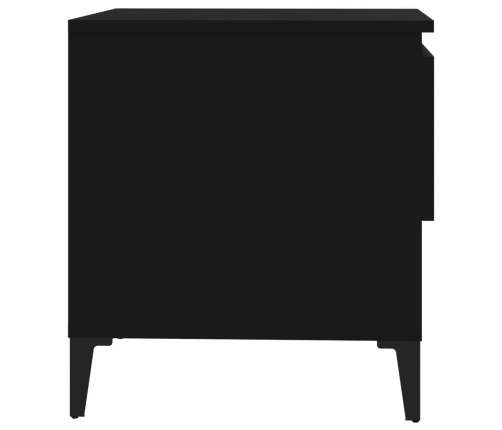 Mesa auxiliar madera contrachapada negro 50x46x50 cm