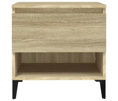 vidaXL Mesa auxiliar madera contrachapada roble Sonoma 50x46x50 cm