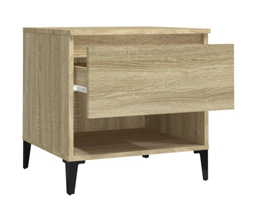 vidaXL Mesa auxiliar madera contrachapada roble Sonoma 50x46x50 cm