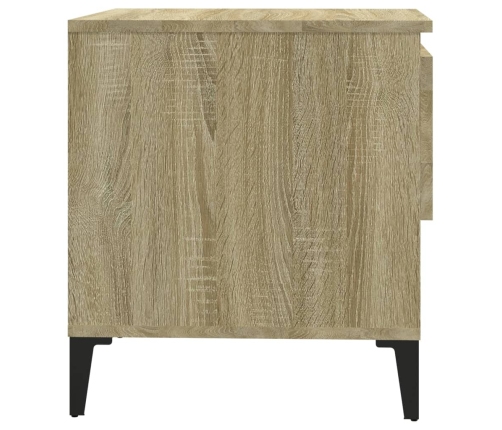 vidaXL Mesa auxiliar madera contrachapada roble Sonoma 50x46x50 cm