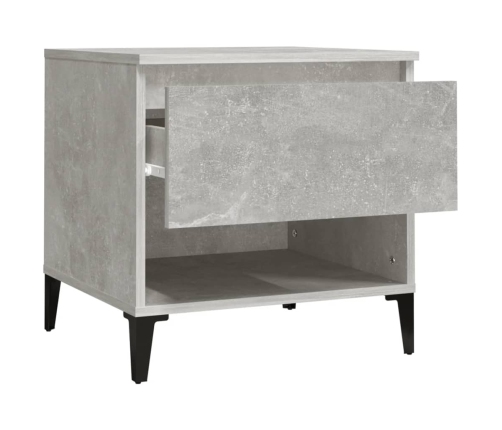 Mesa auxiliar de madera contrachapada gris hormigón 50x46x50 cm