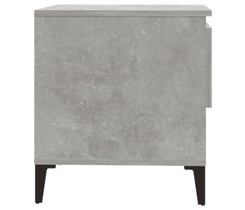 Mesa auxiliar de madera contrachapada gris hormigón 50x46x50 cm