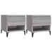 vidaXL Mesas auxiliares 2 uds contrachapada gris Sonoma 50x46x50 cm