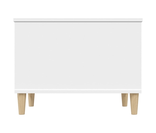 Mesa de centro madera contrachapada blanco 60x44,5x45 cm